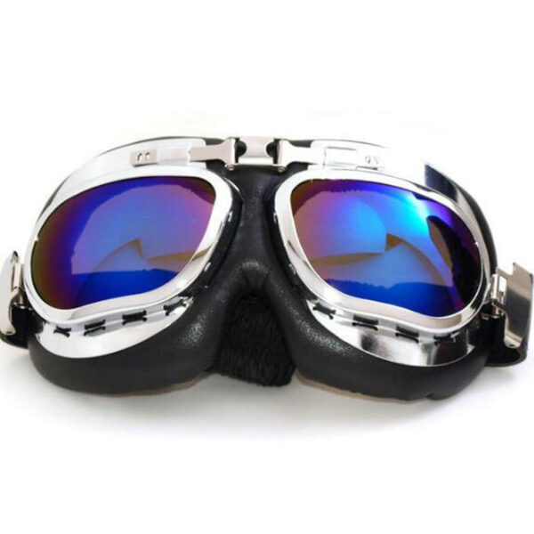 Motorcycle Half Helmet, Open Face Helmet, Motorbike Scooter Half Helmet, Universal Scooter Synthetic Leather Open Face Half Helmet UV Goggles - Image 23