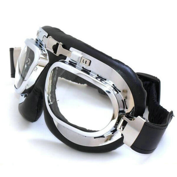 Motorcycle Half Helmet, Open Face Helmet, Motorbike Scooter Half Helmet, Universal Scooter Synthetic Leather Open Face Half Helmet UV Goggles - Image 5