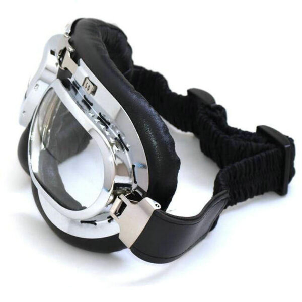 Motorcycle Half Helmet, Open Face Helmet, Motorbike Scooter Half Helmet, Universal Scooter Synthetic Leather Open Face Half Helmet UV Goggles - Image 6