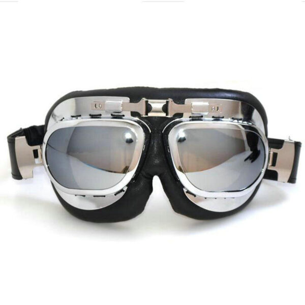 Motorcycle Half Helmet, Open Face Helmet, Motorbike Scooter Half Helmet, Universal Scooter Synthetic Leather Open Face Half Helmet UV Goggles