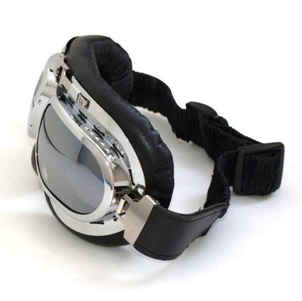 Motorcycle Half Helmet, Open Face Helmet, Motorbike Scooter Half Helmet, Universal Scooter Synthetic Leather Open Face Half Helmet UV Goggles - Image 9