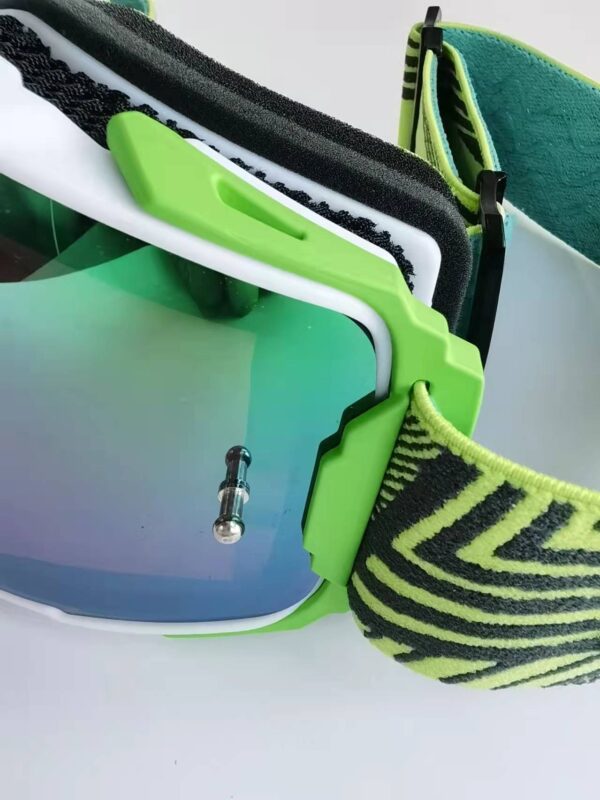 MF 55 2022 customized green vented foam dirtbike mx goggles - Image 3