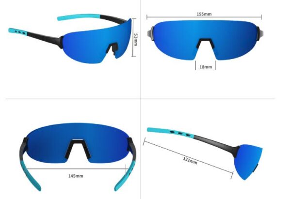 2022 newest design full Blue mirror UV 400 cycling sporting sunglasses MS 896 - Image 7