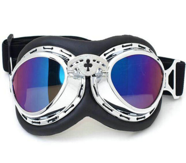 grey rainbow UV 400 PC lens off road harley glasses MT 07 - Image 21