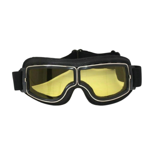 Harley Style Motorcycle Goggles Motorbike Goggles Leather Retro Jet Helmet Eyewear Five Color Mx Goggles with Clear Lens