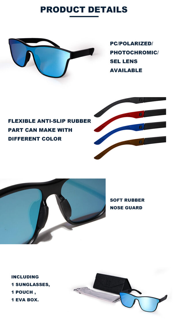 2022 unisex full blue coating anti impact fashionable sunglasses MH 508 - Image 10