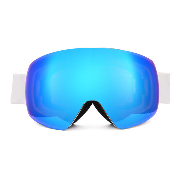 2023 blue mirror coating interchangeable lens ski snow goggles with elastic band