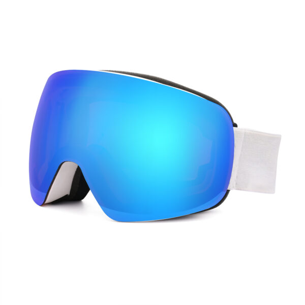 2023 blue mirror coating interchangeable lens ski snow goggles with elastic band - Image 3