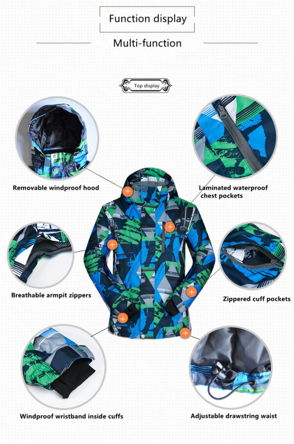 2024 new designed customized skiing suit snow windproof clothing and pants - Image 5