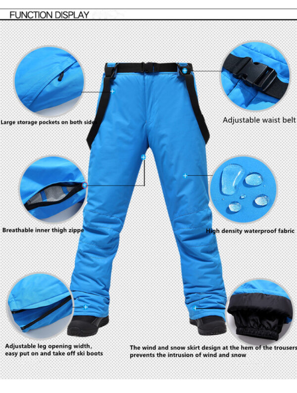 2024 new designed customized skiing suit snow windproof clothing and pants - Image 3