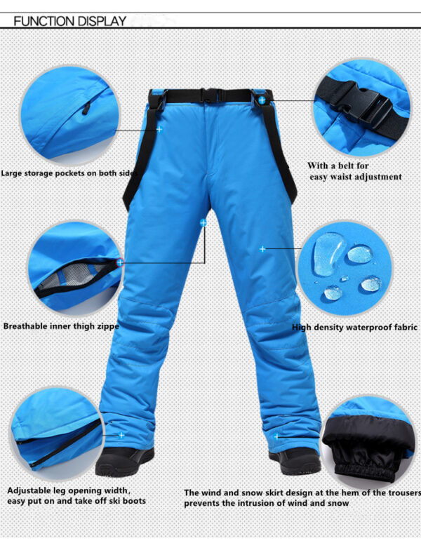 2024 new designed customized skiing suit snow windproof clothing and pants - Image 7