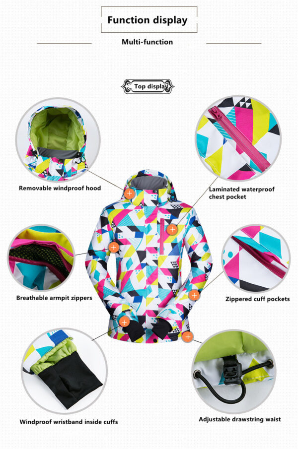 2024 new designed customized skiing suit snow windproof clothing and pants - Image 7